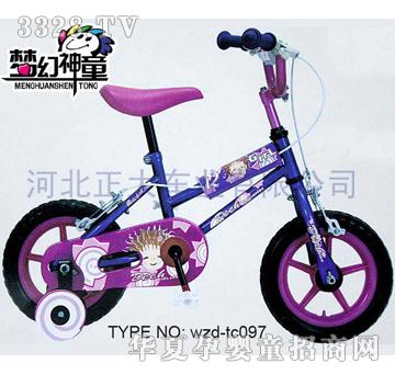 梦幻神童紫色棒棒糖女孩儿童自行车wzd-tc097
