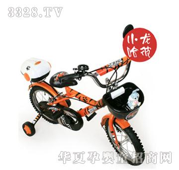 小龙哈彼橙色儿童自行车