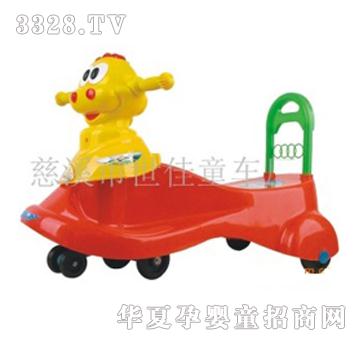 世佳红色绿把扭扭车