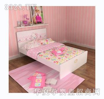 酷漫居HelloKitty爱美丽1.5米儿童排骨架床