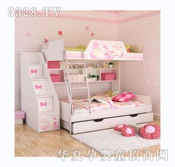 酷漫居HelloKitty甜蜜时刻1.21.5米高低床（金属架）