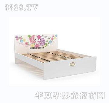 酷漫居HelloKitty梦幻玫瑰1.5米儿童排骨架床