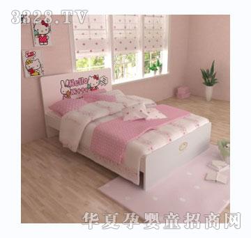 酷漫居HelloKitty童学会1.2米儿童排骨架床