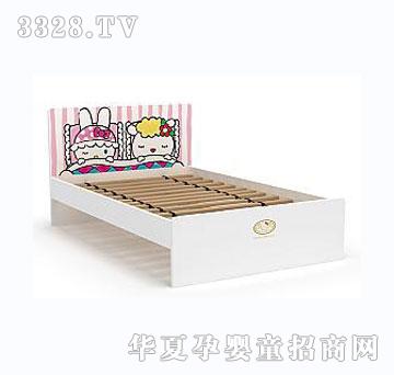 酷漫居HelloKitty蔷薇物语1.2米儿童排骨架床
