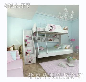 酷漫居HelloKitty洛可可风情1.21.5米高低床（金属架）