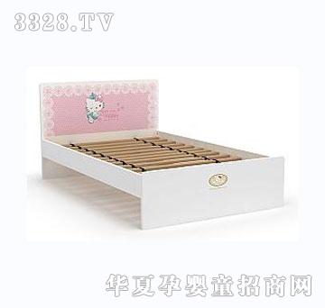 酷漫居HelloKitty花の心1.2米儿童排骨架床