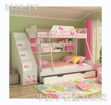 酷漫居HelloKitty致爱丽丝1.21.5米高低床（金属架）