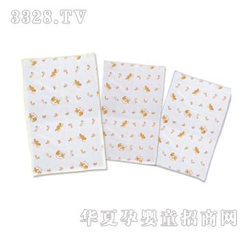 比卡诺婴儿纱布满底印花澡巾3入