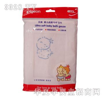 贝亲超柔纱布澡巾（1片入）蓝色