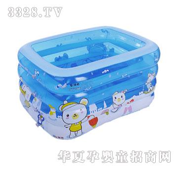 曼波鱼屋充气游泳池（冰熊方形）