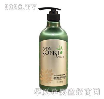 安安纯新金橄榄柔滑美肌香氛沐浴露750g