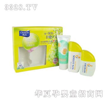 纯点净白保湿防晒露+补水凝露赠晒后精华乳三件套
